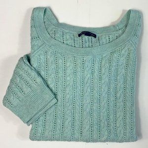 Mint Green Cable Knit Sweater